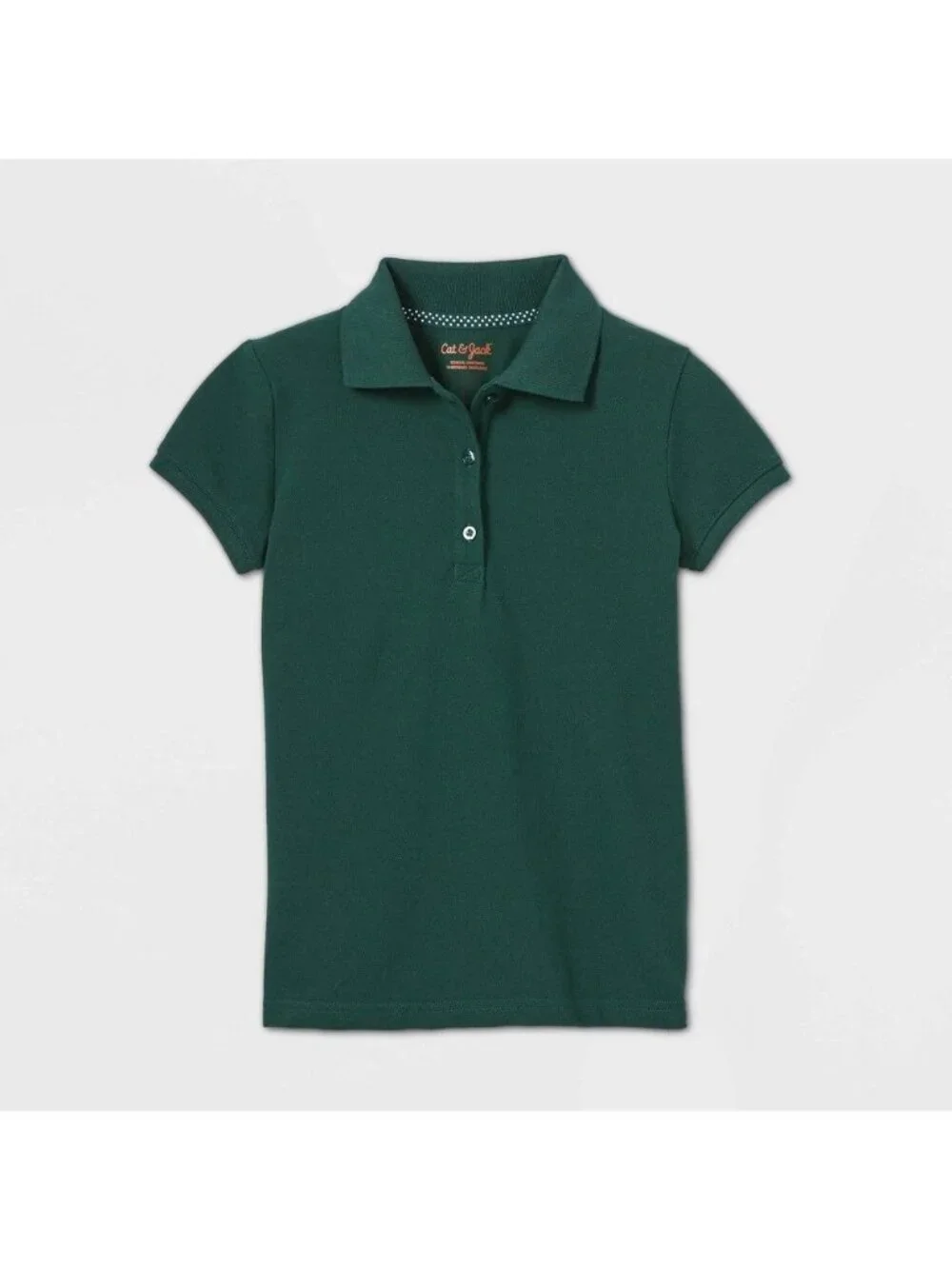 Girl's Plus Size Short Sleeve Stretch Uniform Polo Shirt - Cat & Jack Plus XL (